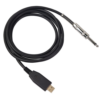 US48S USB to 6.35mm Electric Guitar Recording Cable, Cable Length:3m-garmade.com
