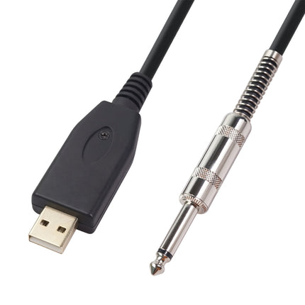 US48S USB to 6.35mm Electric Guitar Recording Cable, Cable Length:3m-garmade.com
