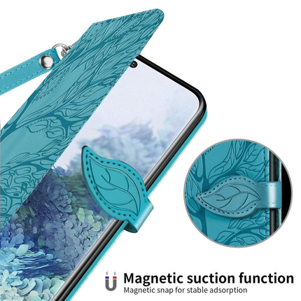 For Samsung Galaxy S20+ Life of Tree Embossing Pattern Horizontal Flip Leather Case with Holder & Card Slot & Wallet & Photo Frame & Lanyard(Lake Blue)-garmade.com