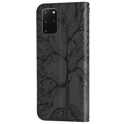 For Samsung Galaxy S20+ Life of Tree Embossing Pattern Horizontal Flip Leather Case with Holder & Card Slot & Wallet & Photo Frame & Lanyard(Black)-garmade.com