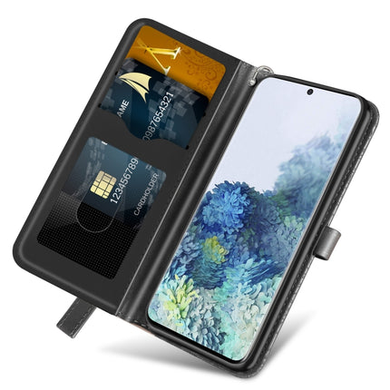 For Samsung Galaxy S20+ Life of Tree Embossing Pattern Horizontal Flip Leather Case with Holder & Card Slot & Wallet & Photo Frame & Lanyard(Black)-garmade.com