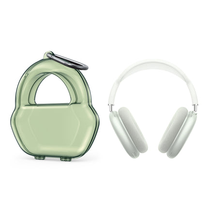 PP Jelly Color Headphone Protective Case for AirPods Max, with Hook(Green)-garmade.com