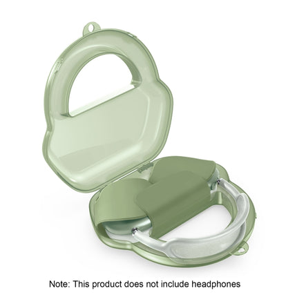 PP Jelly Color Headphone Protective Case for AirPods Max, with Hook(Green)-garmade.com