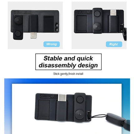 STARTRC 1108888 3 PCS / Set Multi-function Sunshade Lens Protective Cover Storage Board Set for DJI OSMO Pocket 2(Black)-garmade.com
