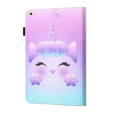 Sewing Thread Horizontal Painted Flat Leather Case with Pen Cover & Anti Skid Strip & Card Slot & Holder & Sleep / Wake-up Function For iPad Mini 5 / 4 / 3 / 2 / 1(Horse)-garmade.com