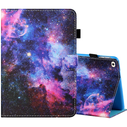 Sewing Thread Horizontal Painted Flat Leather Case with Pen Cover & Anti Skid Strip & Card Slot & Holder & Sleep / Wake-up Function For iPad Mini 5 / 4 / 3 / 2 / 1(Starry Sky)-garmade.com