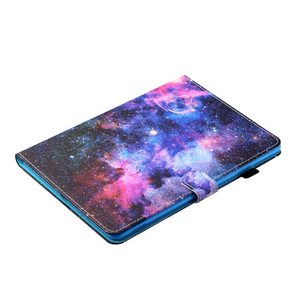 Sewing Thread Horizontal Painted Flat Leather Case with Pen Cover & Anti Skid Strip & Card Slot & Holder & Sleep / Wake-up Function For iPad Mini 5 / 4 / 3 / 2 / 1(Starry Sky)-garmade.com