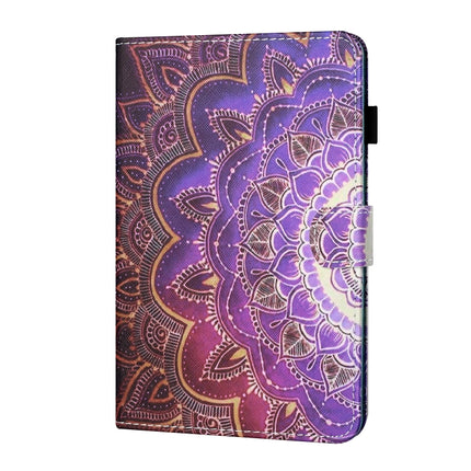 Sewing Thread Horizontal Painted Flat Leather Case with Pen Cover & Anti Skid Strip & Card Slot & Holder & Sleep / Wake-up Function For iPad Air(Datura Flowers)-garmade.com
