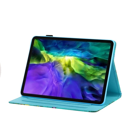 Sewing Thread Horizontal Painted Flat Leather Case with Pen Cover & Anti Skid Strip & Card Slot & Holder & Sleep / Wake-up Function For iPad Air 2022 / 2020 10.9(Star Girl)-garmade.com