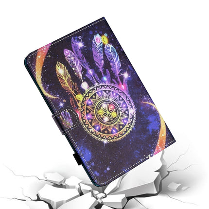 Sewing Thread Horizontal Painted Flat Leather Case with Pen Cover & Anti Skid Strip & Card Slot & Holder & Sleep / Wake-up Function For iPad Air 2022 / 2020 10.9(Starry Sky Wind Chimes)-garmade.com