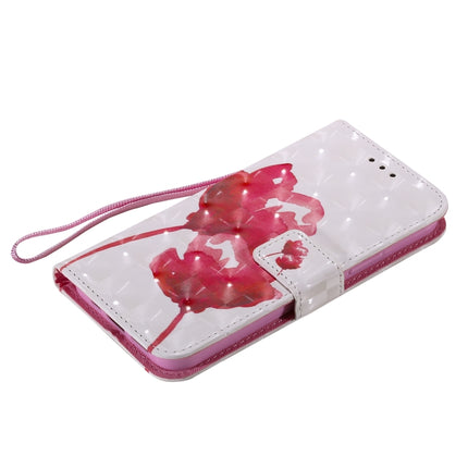 3D Painting Horizontal Flip Leather Case with Holder & Card Slot & Lanyard For iPhone 12 / 12 Pro(Red Rose)-garmade.com