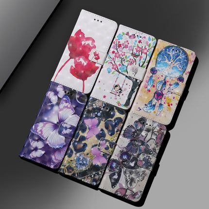 3D Painting Horizontal Flip Leather Case with Holder & Card Slot & Lanyard For iPhone 12 / 12 Pro(Purple Butterflies)-garmade.com