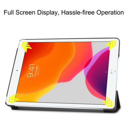 For iPad 10.2 2021 / 2020 / 2019 Colored Drawing Horizontal Flip Leather Case with Three-folding Holder & Sleep / Wake-up Function(Big Eye Me)-garmade.com