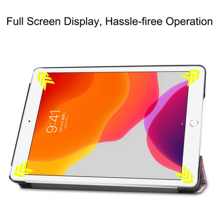 For iPad 10.2 2021 / 2020 / 2019 Colored Drawing Horizontal Flip Leather Case with Three-folding Holder & Sleep / Wake-up Function(Elf Girl)-garmade.com