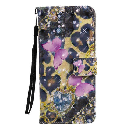 For Samsung Galaxy Note 20 Ultra 3D Painting Horizontal Flip Leather Case with Holder & Card Slot & Lanyard(Pink Butterflies)-garmade.com