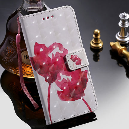 For Samsung Galaxy Note 20 3D Painting Horizontal Flip Leather Case with Holder & Card Slot & Lanyard(Red Rose)-garmade.com