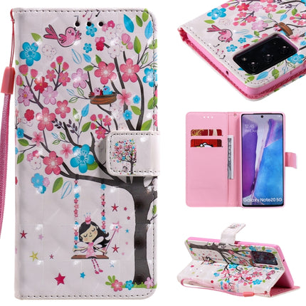 For Samsung Galaxy Note 20 3D Painting Horizontal Flip Leather Case with Holder & Card Slot & Lanyard(Girl Under The Tree)-garmade.com