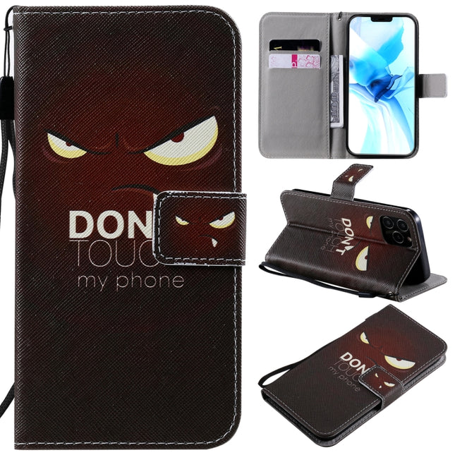 Painting Horizontal Flip Leather Case with Holder & Card Slot & Lanyard For iPhone 12 / 12 Pro(Eye)-garmade.com