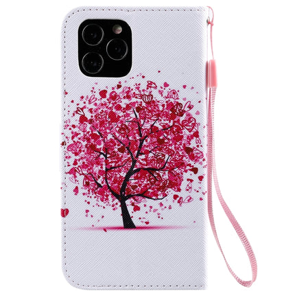 Painting Horizontal Flip Leather Case with Holder & Card Slot & Lanyard For iPhone 12 / 12 Pro(Colorful Tree)-garmade.com