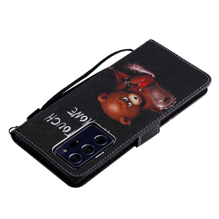 For Samsung Galaxy Note 20 Ultra Painting Horizontal Flip Leather Case with Holder & Card Slot & Lanyard(Bear)-garmade.com