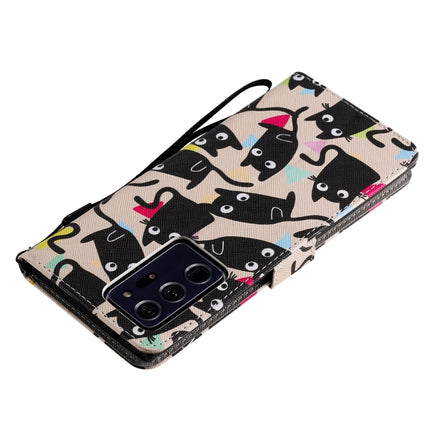 For Samsung Galaxy Note 20 Ultra Painting Horizontal Flip Leather Case with Holder & Card Slot & Lanyard(Cat)-garmade.com