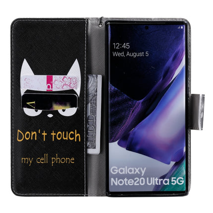 For Samsung Galaxy Note 20 Ultra Painting Horizontal Flip Leather Case with Holder & Card Slot & Lanyard(Cat Ears)-garmade.com