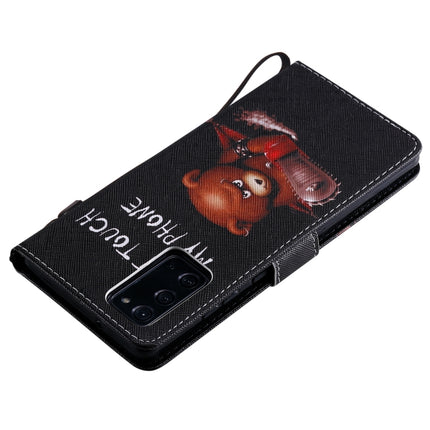 For Samsung Galaxy Note 20 Painting Horizontal Flip Leather Case with Holder & Card Slot & Lanyard(Bear)-garmade.com