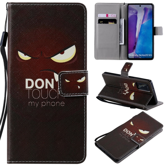 For Samsung Galaxy Note 20 Painting Horizontal Flip Leather Case with Holder & Card Slot & Lanyard(Eye)-garmade.com