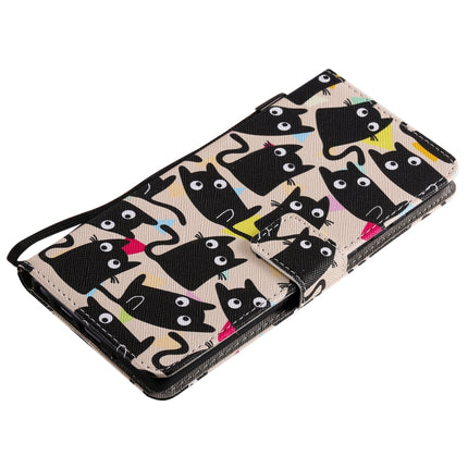 For Samsung Galaxy Note 20 Painting Horizontal Flip Leather Case with Holder & Card Slot & Lanyard(Cat)-garmade.com