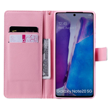 For Samsung Galaxy Note 20 Painting Horizontal Flip Leather Case with Holder & Card Slot & Lanyard(Colorful Tree)-garmade.com