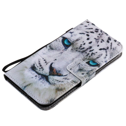 Painting Horizontal Flip Leather Case with Holder & Card Slot & Lanyard For iPhone 12 / 12 Pro(White Leopard)-garmade.com
