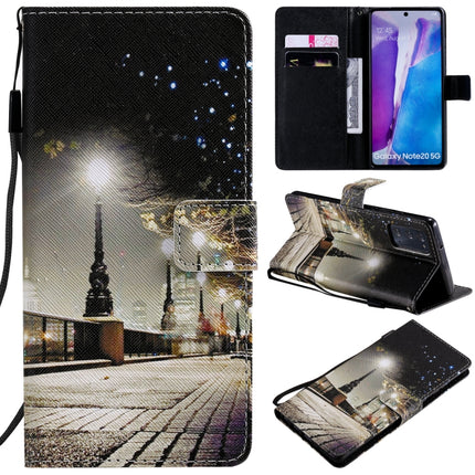 For Samsung Galaxy Note 20 Painting Horizontal Flip Leather Case with Holder & Card Slot & Lanyard(Cityscape)-garmade.com
