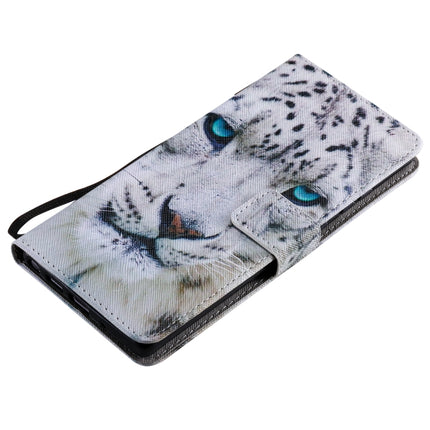 For Samsung Galaxy Note 20 Painting Horizontal Flip Leather Case with Holder & Card Slot & Lanyard(White Leopard)-garmade.com