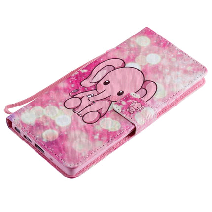 For Samsung Galaxy Note 20 Painting Horizontal Flip Leather Case with Holder & Card Slot & Lanyard(Pink Elephant)-garmade.com