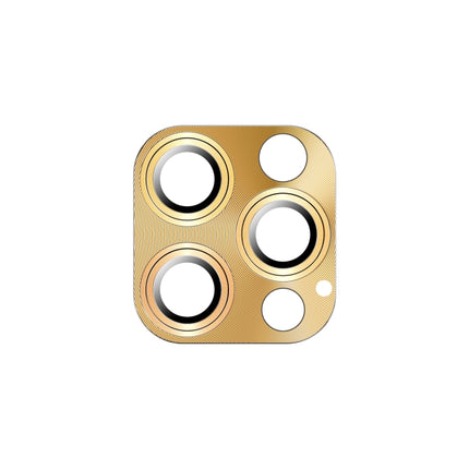 TOTUDESIGN AB-065 Armor Series Aluminum Alloy + Tempered Glass Integrated Lens Film For iPhone 12 Pro Max(Gold)-garmade.com