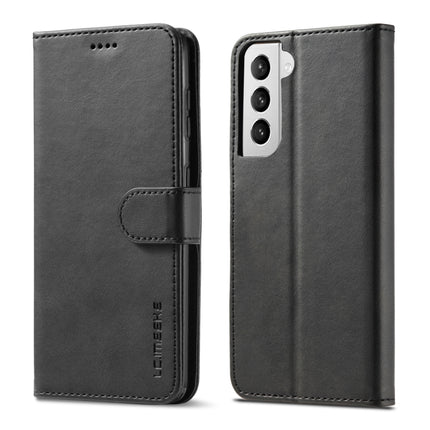For Samsung Galaxy S21 5G LC.IMEEKE Calf Texture Horizontal Flip Leather Case with Holder & Card Slots & Wallet(Black)-garmade.com