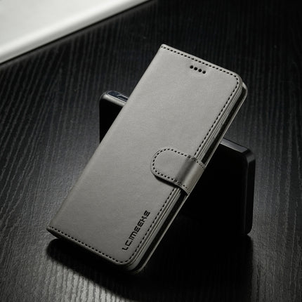 For Samsung Galaxy S21 5G LC.IMEEKE Calf Texture Horizontal Flip Leather Case with Holder & Card Slots & Wallet(Grey)-garmade.com