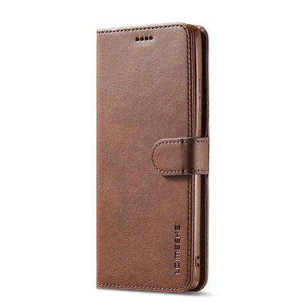 For Samsung Galaxy S21 Ultra 5G LC.IMEEKE Calf Texture Horizontal Flip Leather Case with Holder & Card Slots & Wallet(Brown)-garmade.com