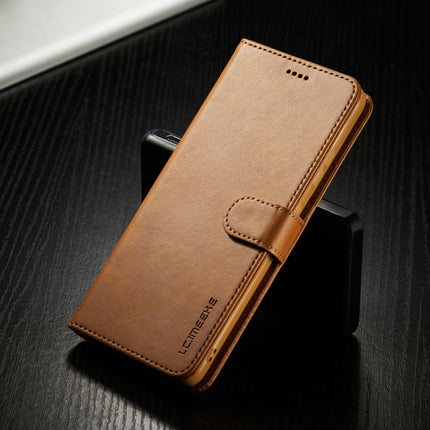 For Samsung Galaxy S21 Ultra 5G LC.IMEEKE Calf Texture Horizontal Flip Leather Case with Holder & Card Slots & Wallet(Brown)-garmade.com