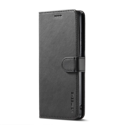 For Samsung Galaxy S21 Ultra 5G LC.IMEEKE Calf Texture Horizontal Flip Leather Case with Holder & Card Slots & Wallet(Black)-garmade.com