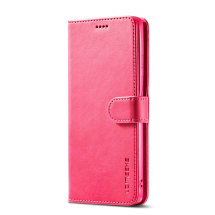 For Samsung Galaxy S21 Ultra 5G LC.IMEEKE Calf Texture Horizontal Flip Leather Case with Holder & Card Slots & Wallet(Red)-garmade.com