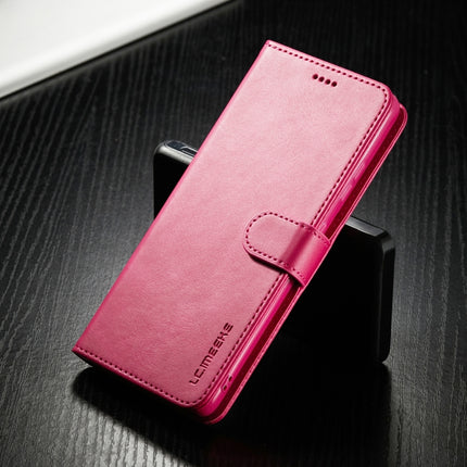 For Samsung Galaxy S21 Ultra 5G LC.IMEEKE Calf Texture Horizontal Flip Leather Case with Holder & Card Slots & Wallet(Red)-garmade.com