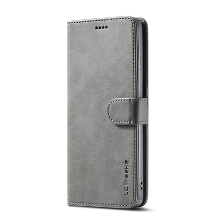 For Samsung Galaxy S21 Ultra 5G LC.IMEEKE Calf Texture Horizontal Flip Leather Case with Holder & Card Slots & Wallet(Grey)-garmade.com