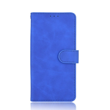 For Samsung Galaxy S21 5G Solid Color Skin Feel Magnetic Buckle Horizontal Flip Calf Texture PU Leather Case with Holder & Card Slots & Wallet(Blue)-garmade.com