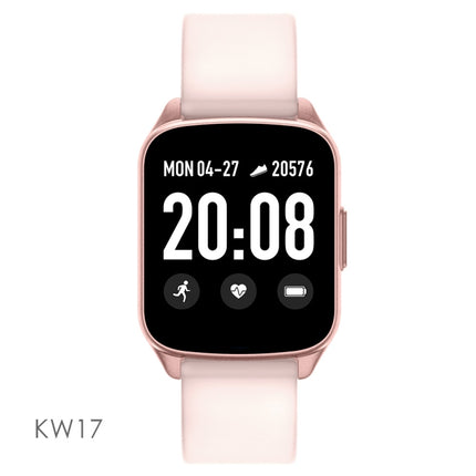 Lokmat KW17 1.3 inch TFT Screen IP68 Waterproof Smart Watch, Support Sleep Monitor / Heart Rate Monitor / Blood Pressure Monitor(Pink)-garmade.com