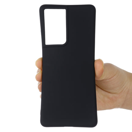 For Samsung Galaxy S21 Ultra 5G Pure Color Liquid Silicone Shockproof Full Coverage Case(Black)-garmade.com