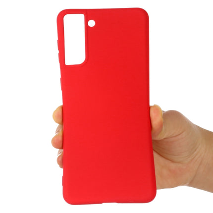 For Samsung Galaxy S21 5G Pure Color Liquid Silicone Shockproof Full Coverage Case(Red)-garmade.com