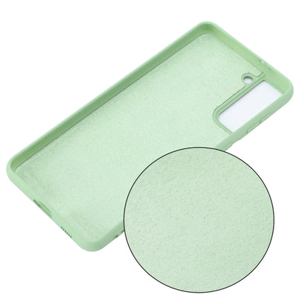 For Samsung Galaxy S21 5G Pure Color Liquid Silicone Shockproof Full Coverage Case(Green)-garmade.com