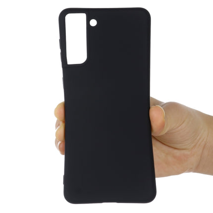 For Samsung Galaxy S21+ 5G Pure Color Liquid Silicone Shockproof Full Coverage Case(Black)-garmade.com