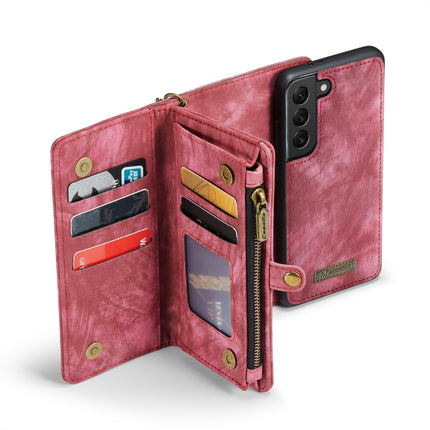 For Samsung Galaxy S21 5G CaseMe-008 Detachable Multifunctional Flip Leather Phone Case(Red)-garmade.com